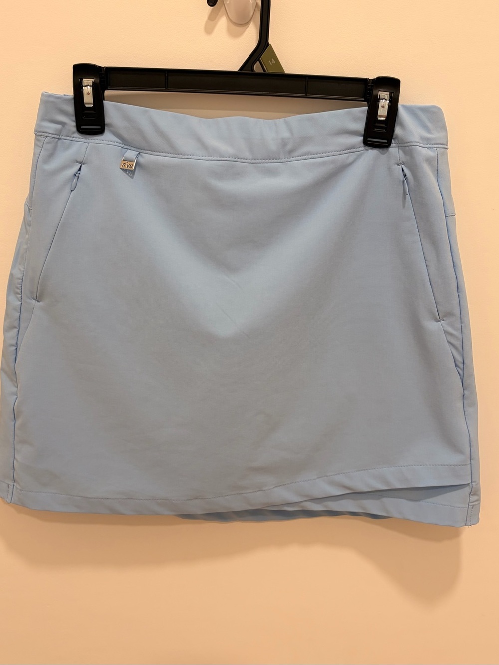 Light Blue Performance Skort with Side Zip Pockets